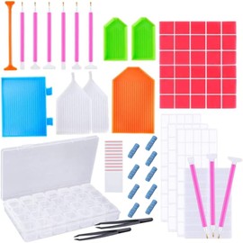 35 Piezas 5D Kit de Accesorios Para Pintura de Diamantes Kit de Accesorios de Pintura Herramientas de Bordado de Mosaico Para Pintura de Diamante 5D