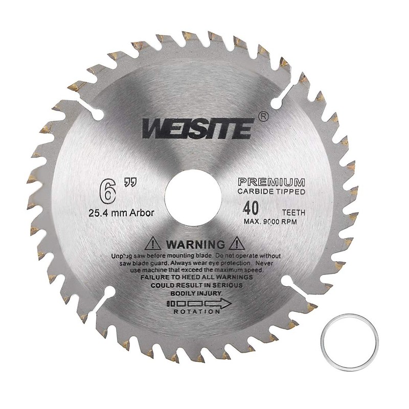 uxcell 6" Circular Saw Blade, 40T 1" Arbor with 7/8"