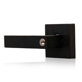 XFORT Quad Entrance Knob Set Satin Chrome, Door Knob with Lock for Internal Wooden Doors, Complete Set with Tubular Latch and 3 Keys