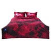 uxcell Full/Queen Size Galaxies Red Comforter Sets - 3D Outer