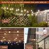 hannger String Light Hanging Kit Outdoor, Full Black Globe String