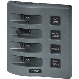 Blue Sea Systems 4305 WeatherDeck 12V DC Waterproof Switch Panel - 4 Position, 12/24V