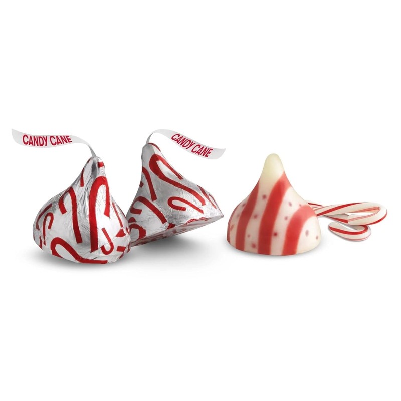 Candy Cane Kisses Christmas Edition 2 LBS - Individually Wrapped