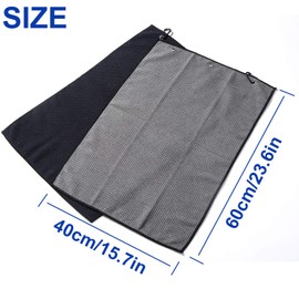 Fpxnb Juego de 2 toallas de golf de tres pliegues, tela de microfibra, diseño de gofres, mosquetón resistente (2 piezas, 2 colores)