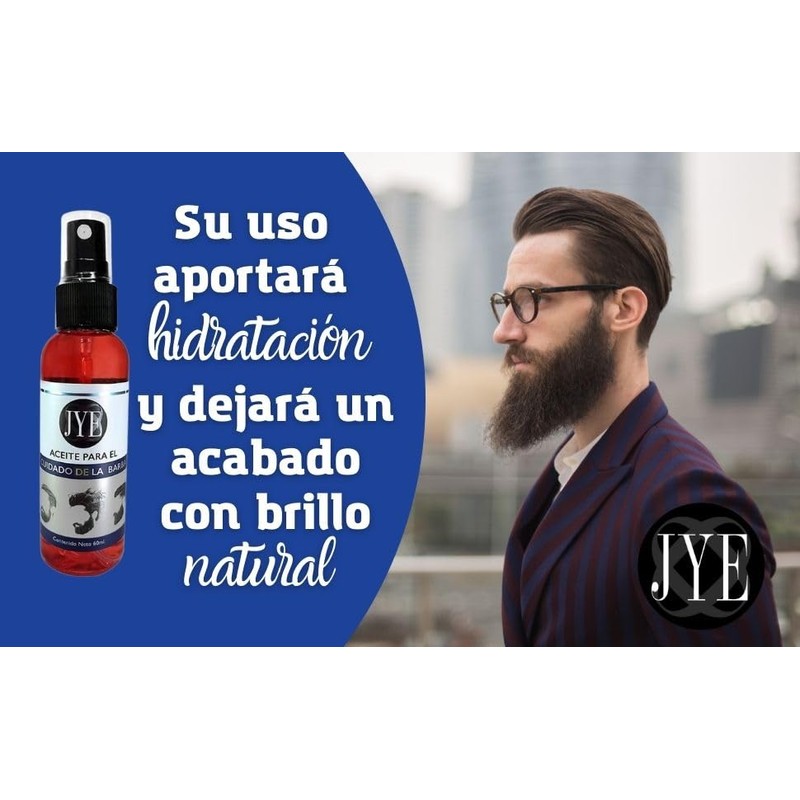 Kit Aceite para Cuidado de la Barba, Incluye Cepillo Natural