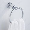 BATHSIR Crystal Towel Ring, Bathroom Hand Towel Holder Chrome Towel