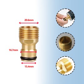 ZoeTekway Pack of 2 Hose Connectors Garden Hose Coupling Garden Hose Tap Nipple 1/2 Inch Hose Connection G1/2 Male Thread for Tap Adapter Garden Hose