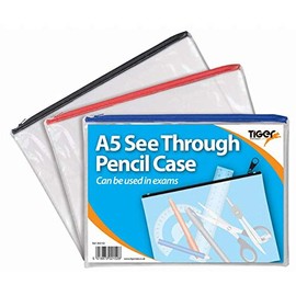 A4 Flat Exam Pencil Case Assorted colour