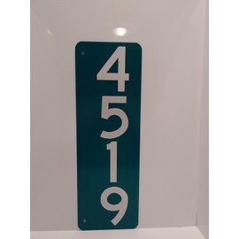 911 Premium Reflective Address Mailbox Marker For Home Or Business Vertical (Green), 18 x 6 x 1/16 inch