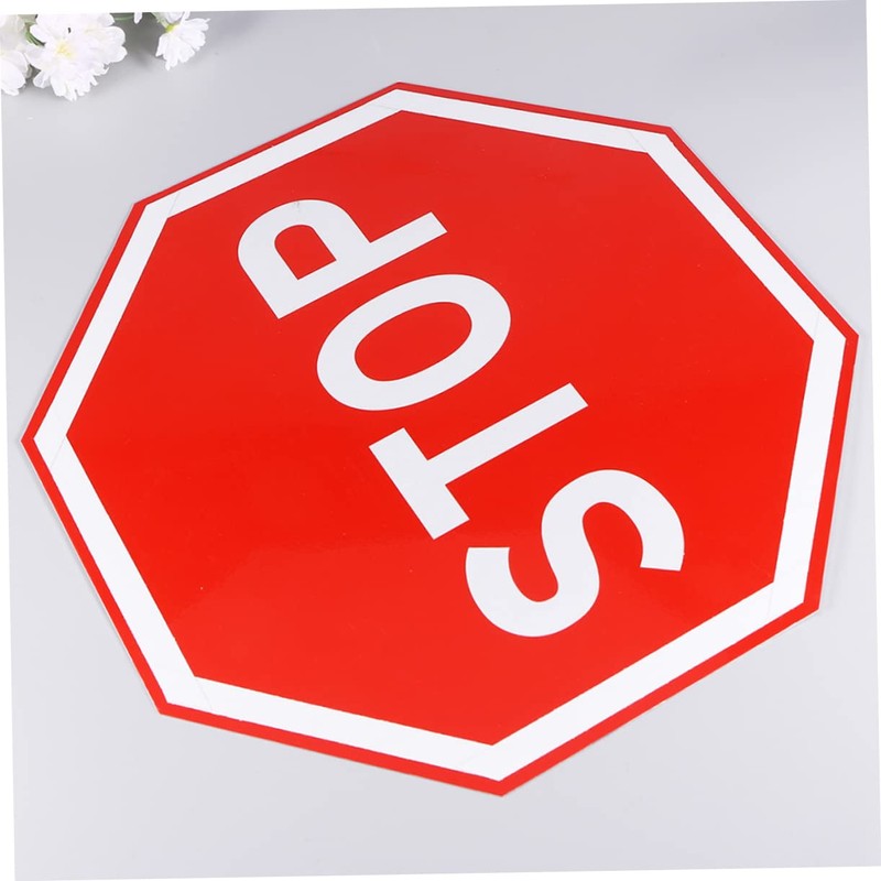 CHILDWEET 1pc Stop Traffic Sign Notice for Use Border for