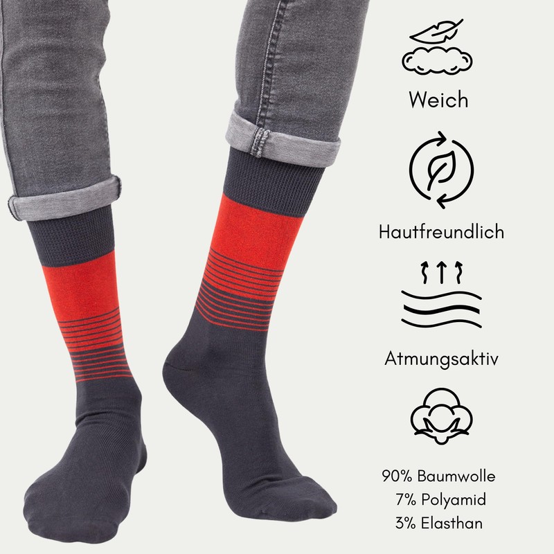 Ntelioglou Breathable Checked Patterned Men's Socks | 3-Piece Cotton Checked