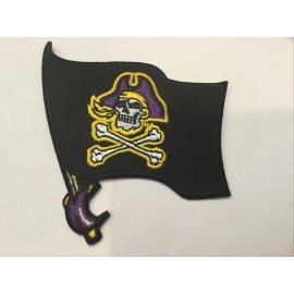 ECU East Carolina Pirates Vintage Embroidered Iron On Patch 3" x 2.75