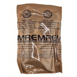 Genuine Military MRE - Menu 20 Italian Sausage With Peppers And Onions with 2026 Inspection Date - MRE Meals Ready To Eat