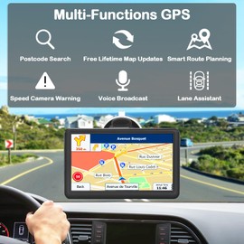 OHREX GPS Navigation for Car, 7 inch, with US Canada Mexico 2024 Maps, Free Lifetime Updates, GPS Navigation System for Truck, Semi Truck, RV, Trucker, Commercial Drivers
