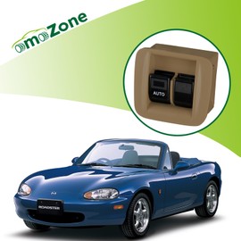 omoZone Center Console Auto Power Window Switch Auto Down Up Tan Compatible with 1998-2000 Mazda Miata Replaces NC11-66-350B-21