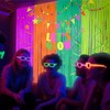 Glow in The Dark Party Supplies Set,Let's Glow Banner Neon