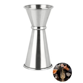 SSX-KJ Taza Medidora de Coctel,Plantilla Doble Para CóCtel,Doble Medida De Acero Inoxidable, Apta Para Mezclar CóCteles,Taza Medidora de Coctel,30/45 ML,304 Acero Inoxidable,Plata
