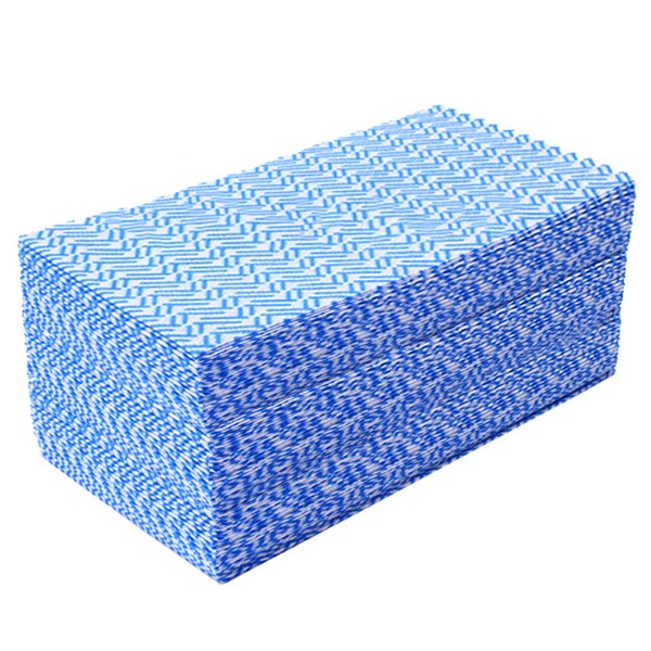 KMAKII 80 Pack Disposable Dish Cloths Heavy Duty Reusable Cleaning Wipes Dish Rags For Kitchen, 14 x 21 inches - Blue