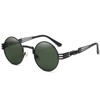 Dollger Dark Green Glasses Round Steampunk Women Metal Frame Sunglasses