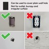 Rubber Bond Self-Adhesive Rubber Wall Outlet Cover Plate 5 Pack