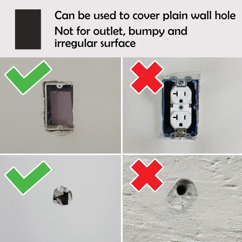 Rubber Bond Self-Adhesive Rubber Wall Outlet Cover Plate 5 Pack
