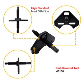 40100 Wheel Hub Removal Tool Kit, Wheel Bearing Hub Remover Tool Set | Fit for 5 6 8 Lug Hub Assemblies on Cars and Trucks | 1/2" Thick Wheel Hub Buster Puller