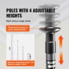 12 Ft Dust Barrier Poles with 4 Telescoping Sections Convenient