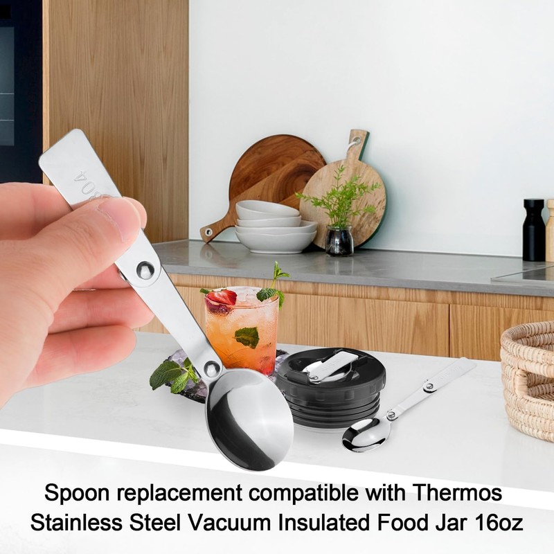 3 Pcs Folding Spoons for THERMOS FUNTAINER Food Jar 16