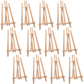 MEEDEN 20" Tall Tabletop Easel - 12PCS Medium Tabletop Display Solid Beech Wood Easel, for Kids Artist Adults Classroom/Parties Painting Display, Standing Easel, Hold Canvas Art up to 20" High