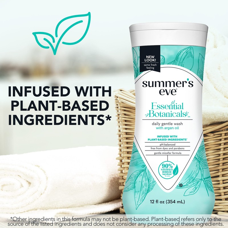 Summer's Eve Essential Botanicals Gentle Wash with Argan Oil, Removes