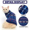 BINGPET Cat Sweater,Cat Outfit Sleeveless Winter Sweater with Snowflake Pattern,Soft
