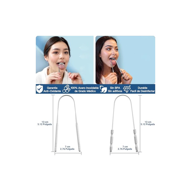 Jasinber Set de 5 Limpiador de Lengua