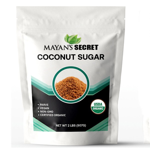 USDA Organic Coconut Palm Sugar, Gluten-Free, Non-Gmo Sweetener Substitute 2 lbs