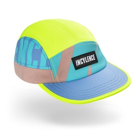 INCYLENCE Running Cap, Lightweight, Breathable Running Hat for Sweaty Training Units, Unisex, Adjustable Size, High Functionality, Quick Drying, Baseball Cap Running Cap, Beige, neon yellow