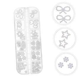 Gatuida 1 Box Stereoscopic Nail Art Pearls DIY Manicure Charms for Creative Nail Designs Durable Easy to Stick for Various Occasions for Personal Projects and Accessories