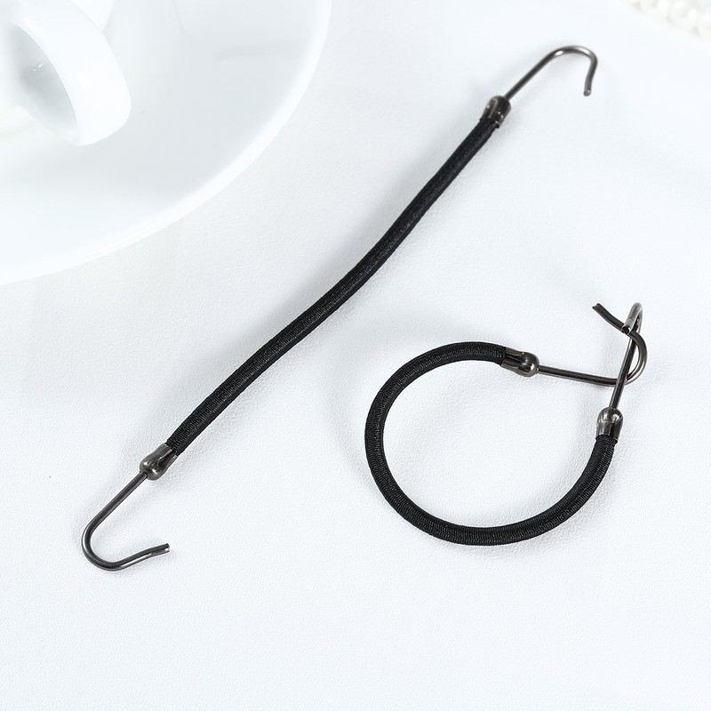 Frcolor Black Hair Hook Ponytail Holder with Hooks Hook Hair