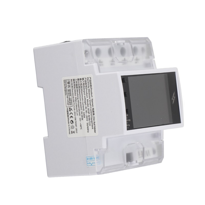 Multifunctional Power Meter DIN Rail 2.4in TFT Display Electric Energy