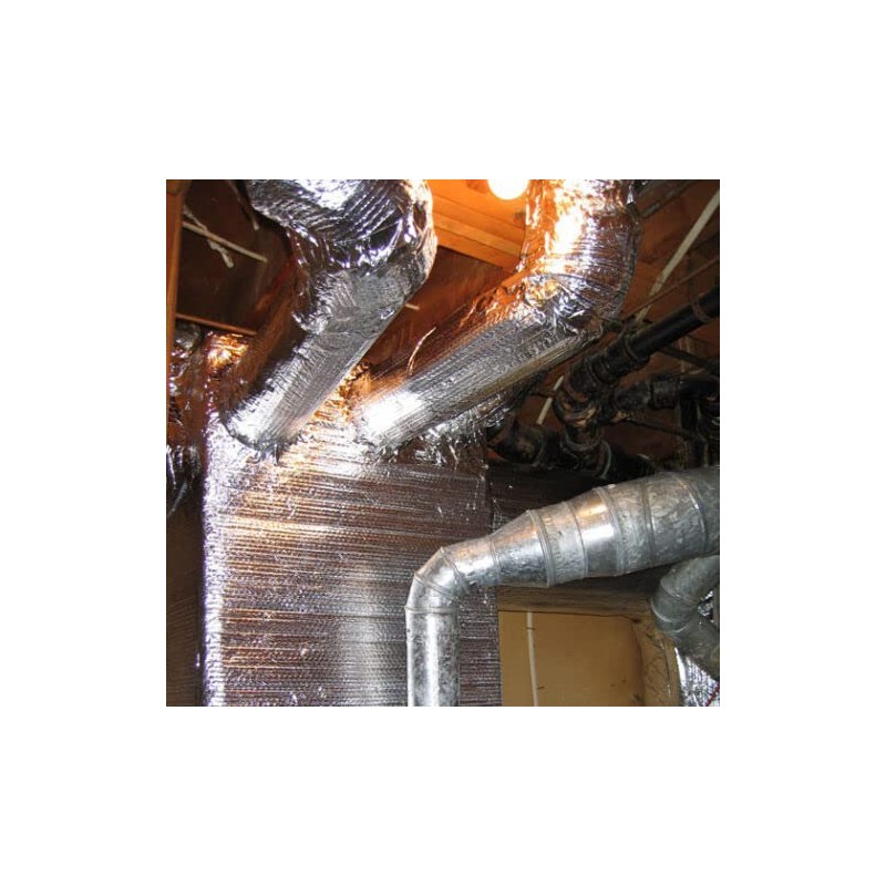 R-8 HVAC Duct Wrap Insulation Reflective 2 Sided Foam Core