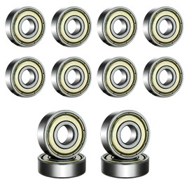 ALLY-MAGIC Ball Bearings 608 ZZ Ball Bearings Pack of 10 Double Shielded Miniature Deep Groove Ball Bearings 8 x 22 x 7 mm for Skateboards Rollerblades Bicycles Home Appliances E22-GZZC10