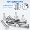 260PCS Hex Head Nuts and Bolts Assortment Kit, 1/4-20, 5/16-18,