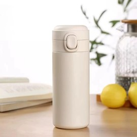 Insulated Water Bottle, 10oz, Small Stainless Steel,Kids Water Bottle ，Insulated Vacuum for Cold and Hot Drinks, Leak Proof for School, Travel (Beige)