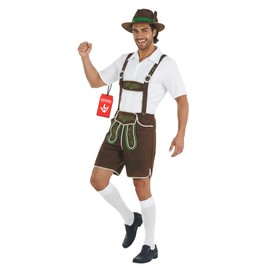 Fun Shack Lederhosen Men Costume, October Festival Costume For Men, Oktoberfest Costumes, Fancy Dress For Adults, Large