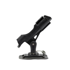 Extreme Max 3006.8618 Fishing Rod Holder with Easy-Install Universal Mounting Bracket for Inflatable Boat, Black