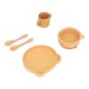 Baby Feeding Set Cute Bear Shape Soft Safe Silicone Toddler