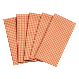 Fabric Handkerchiefs, Washable, Reusable Eco Fabric Handkerchiefs Made of Cotton, 5 Handkerchiefs - Made in Germany (Woman Orange)