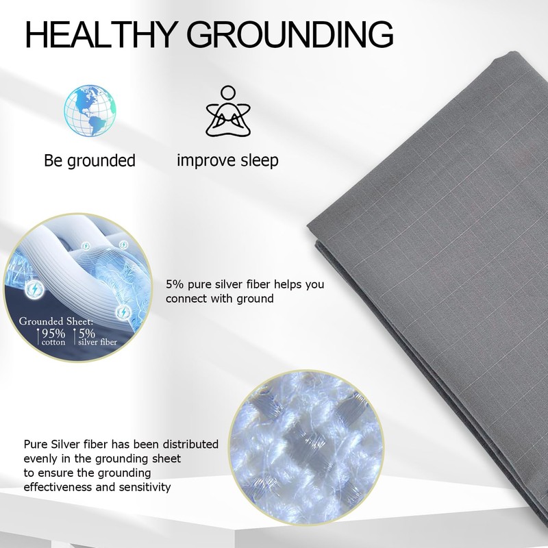 Grounding Sheet Earthing Mat Grounded Bed Sheet UK King Size