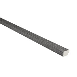 HEXIM HDPS Polystyrene Slat Wall Cladding Acoustic Panels Wall Panels, Imitation Wood (1 End Strip – Dark Grey Wood Structure) Kitchen Bathroom