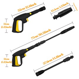 Hierbla Replacement Pressure Washer Gun with Extension Wand, for Replacing Karcher Electric Pressure Washers Handle, for Karcher K2 K3 K4 K5 K6 K7 Hose Quick Connect System 2175PSI