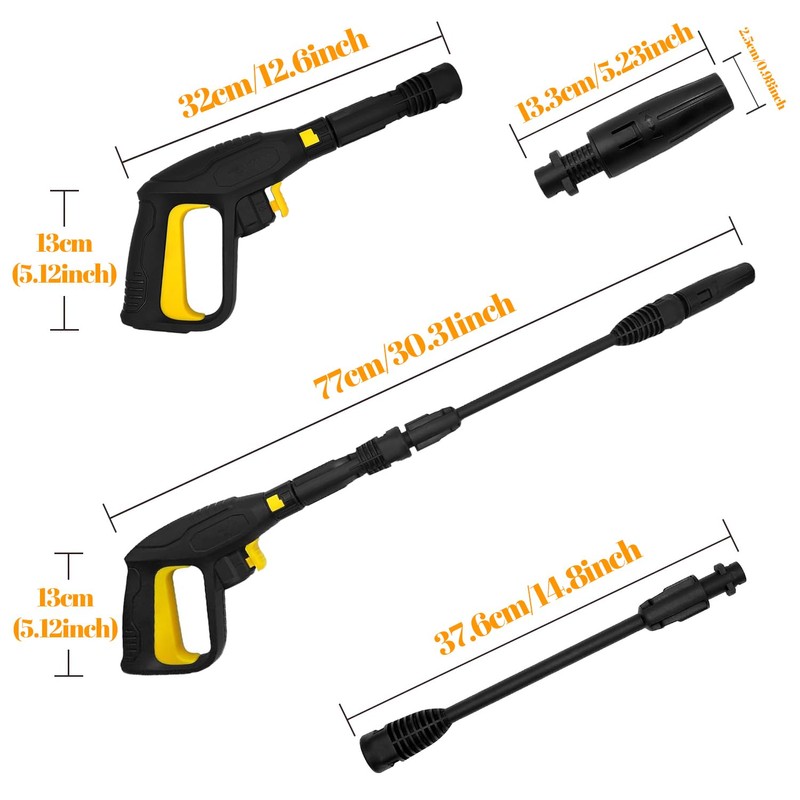 Hierbla Replacement Pressure Washer Gun with Extension Wand, for Replacing
