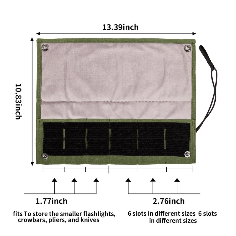 Baizoy Pocket Knife Display Bag,6 Slots with Pocket Knives, Folding